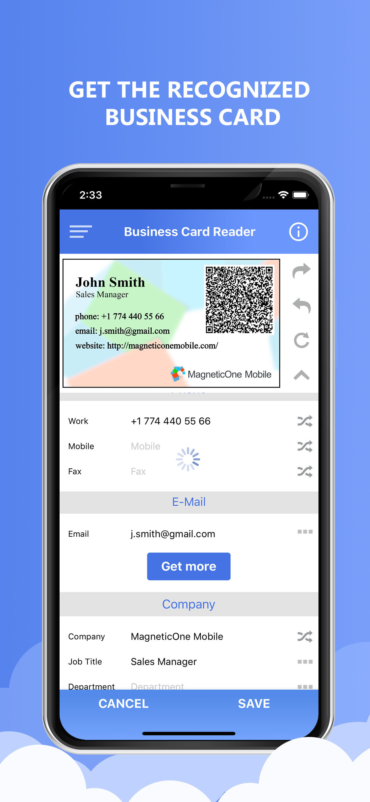 Business Card Reader 4 GSheets