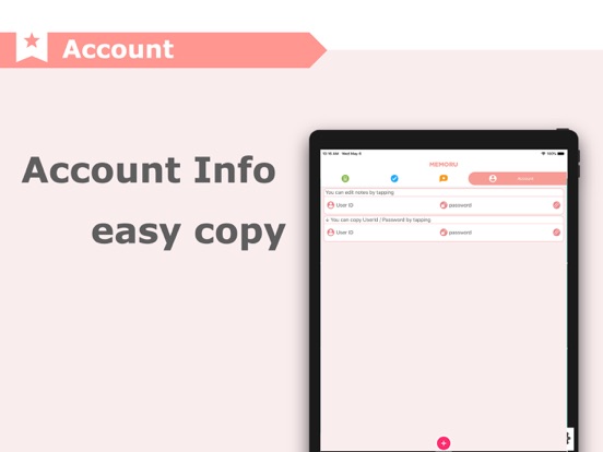 MEMORU / Simple Note App iPad screenshot 4 - Business app