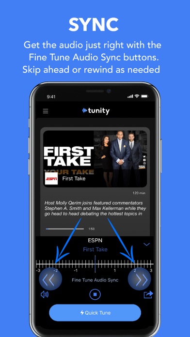 Tunity: Hear any muted TV - for your iPhone screenshot