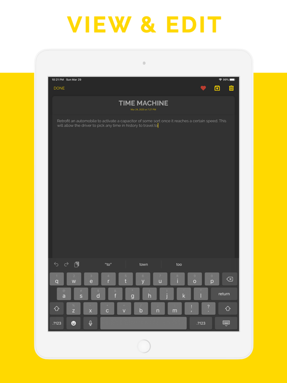 Spark - Idea Journal iPad screenshot 5 - Productivity app
