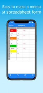 Table Memo screenshot #1 for iPhone