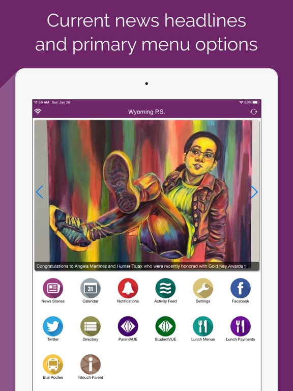 Wyoming PS iPad screenshot 1 - Education app