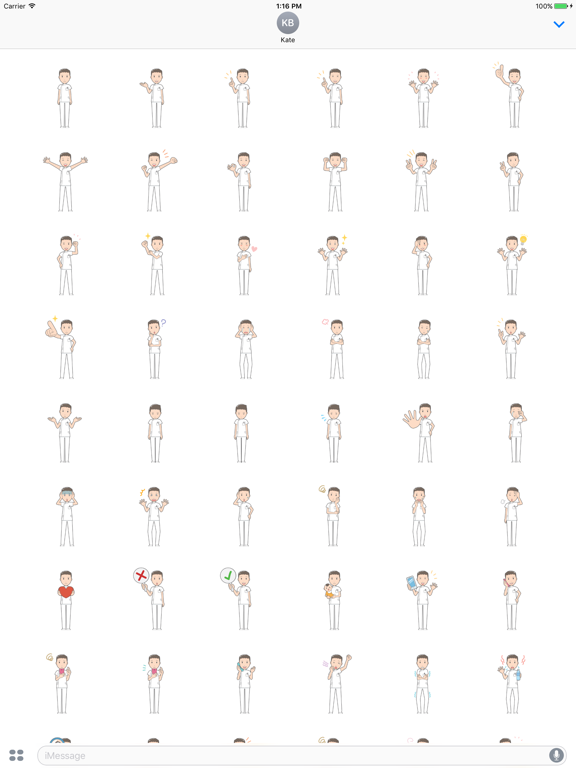 Screenshot #4 pour Sticker Me: White Male Nurse