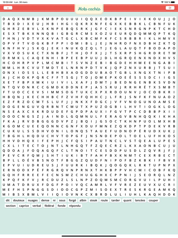Screenshot #6 pour Mots cachés : Français