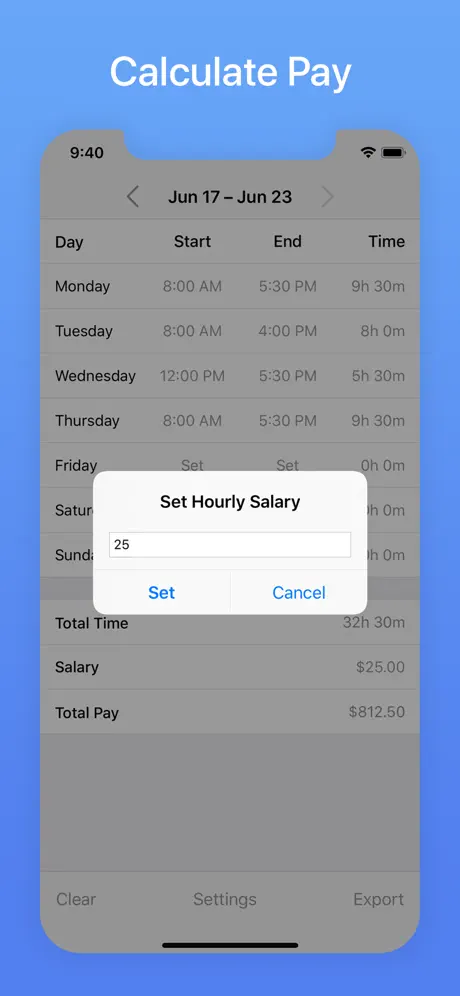 Hours Tracker: Time Calculator