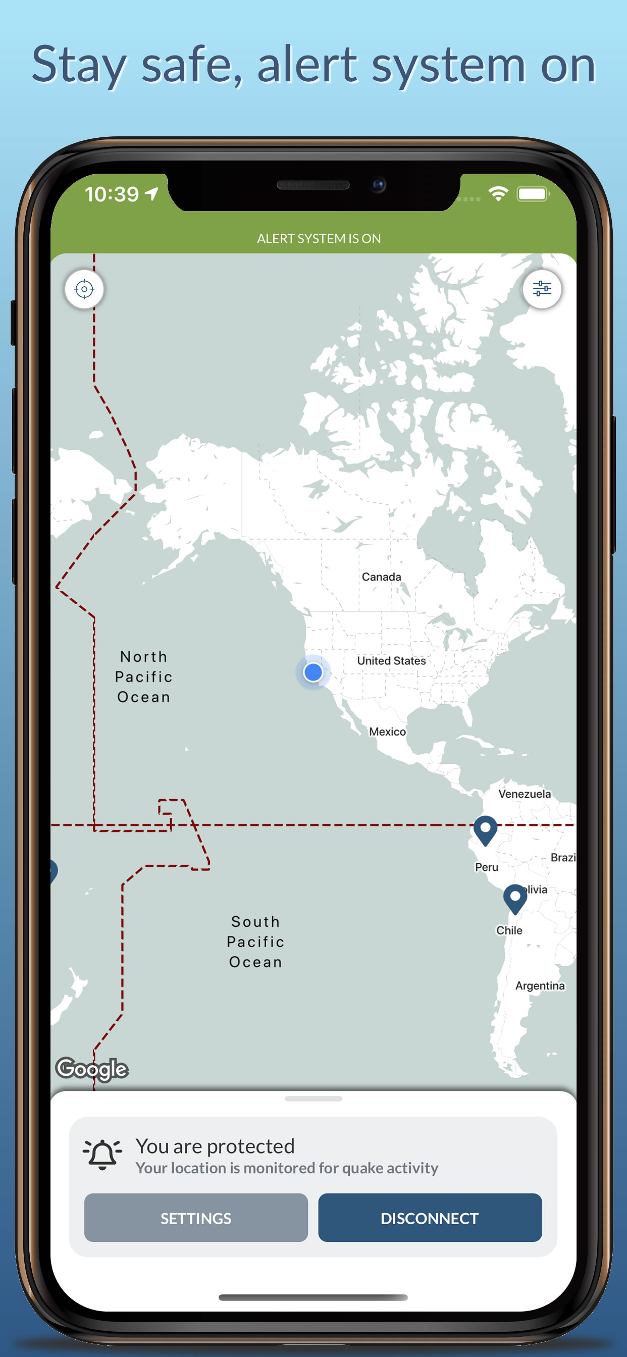 Earthquake & Tsunami Alerts