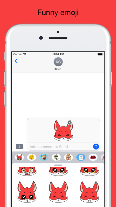 Fox emoji stickers pack screenshot 3