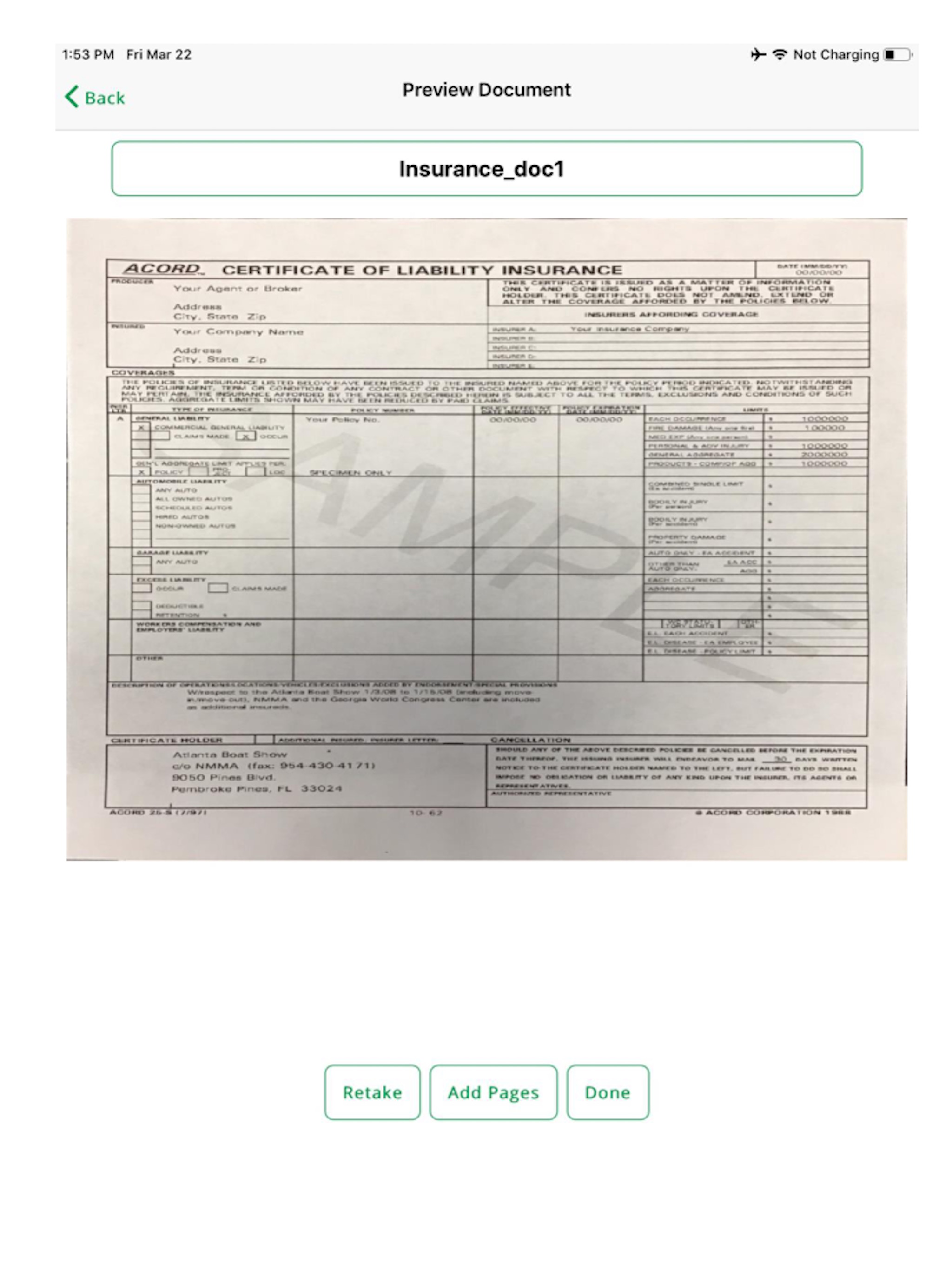 RouteOne Document Capture