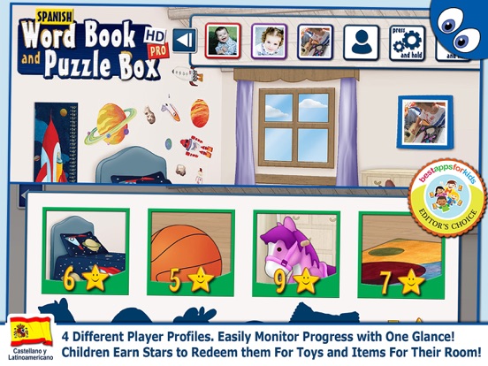 Spanish First Words Book and Kids Puzzles Box Pro Kids Favorite Learning Games in an Interactive Playing Room screenshot 4