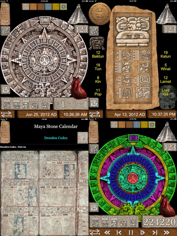 Maya Stone Calendar iPad screenshot 1 - Entertainment app