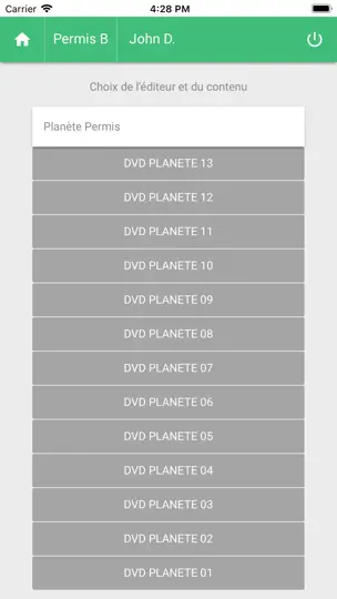 Capture d'écran de Mobipermis sur iPhone 3