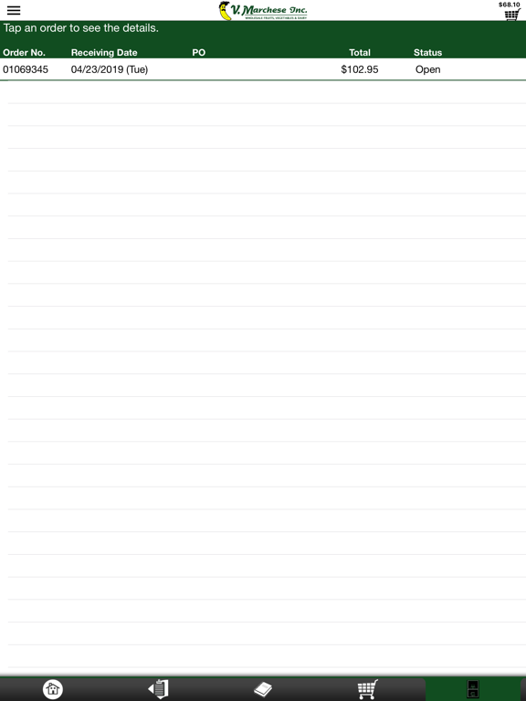 V. Marchese Checkout iPad screenshot