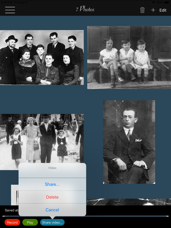 The Story Album iPad screenshot 9 - Photo & Video app