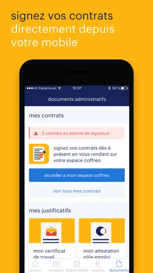 Capture d'écran de Randstad Talents sur iPhone 2