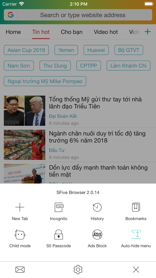 #3. SFive Browser (iOS) 作者: Viettel Telecom