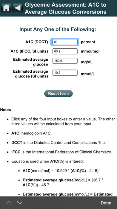 EBMcalc Endocrine Screenshot
