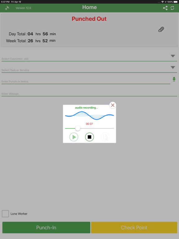 Timesheet Mobile™ iPad screenshot 9 - Business app