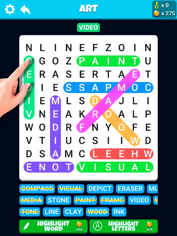 Word Search Infinite iPad screenshot 7 - Games app