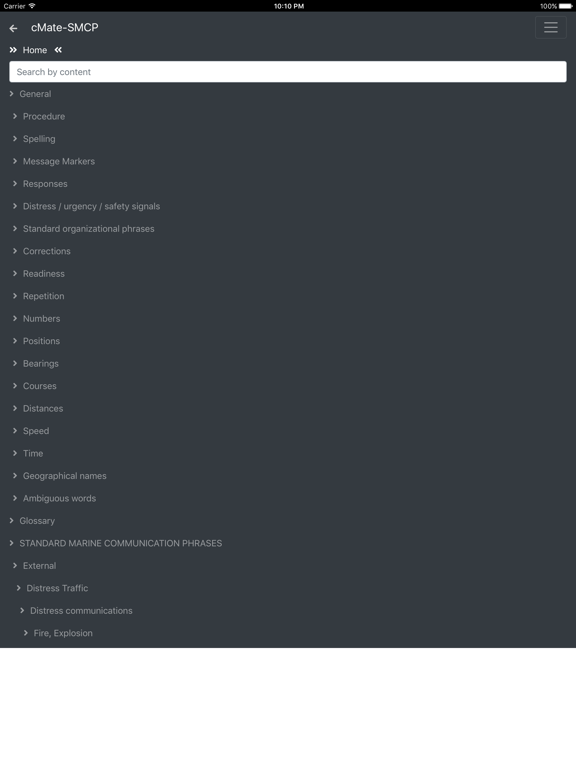 cMate-SMCP IMO Phrases iPad screenshot