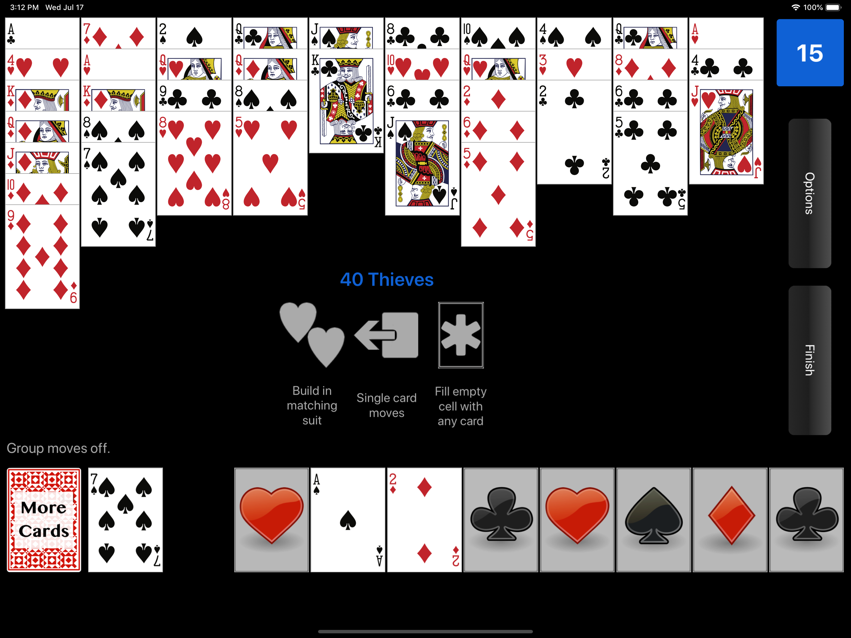 40 Thieves Solitaire screenshot 7