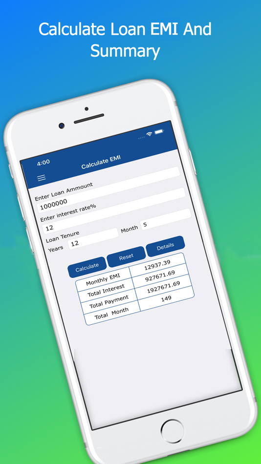#4. EMI-BMI Calculator (iOS) By: SHREEJI WEB TECHNOLOGIES PRIVATE LIMITED