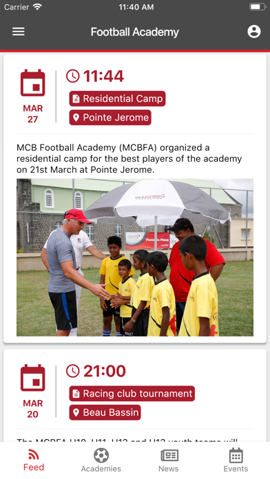 MCB Football Academy Screenshot