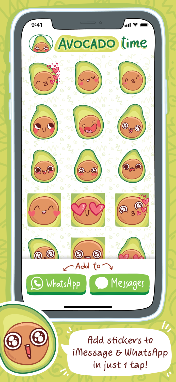 Avocado - cute stickers