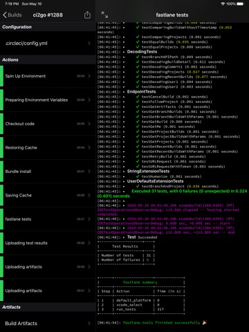 CI2Go The CircleCI Client iPad screenshot