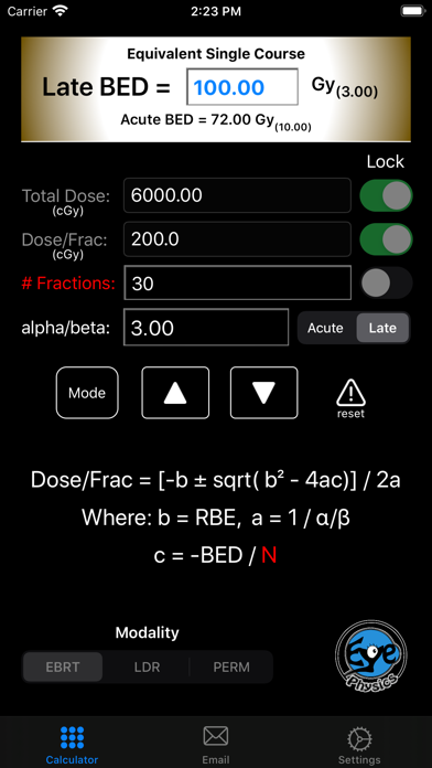 TDF Calc iPhone screenshot 4 - Medical app