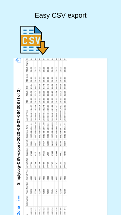 SimplyLog – Pilot Logbook iPhone screenshot