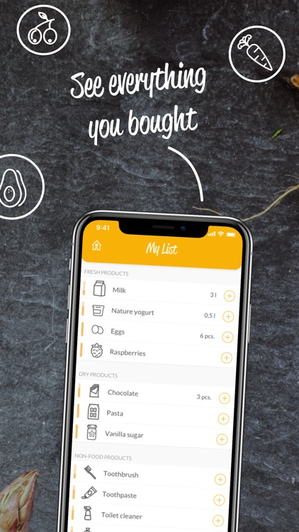 HNGRY - Grocery shopping list