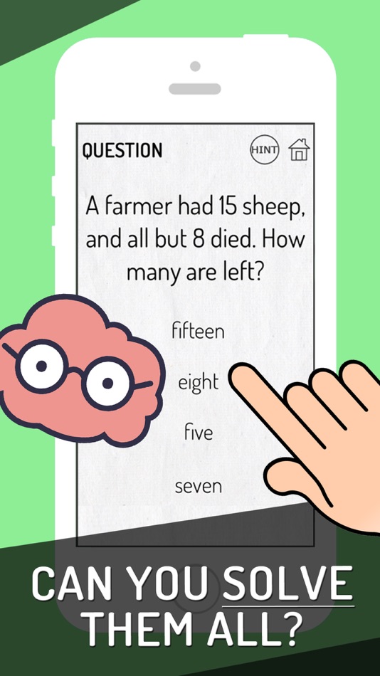 #1. Genius Brain Test: Tricky Quiz (iOS) 由: Leigh Be
