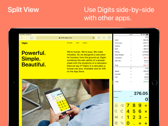 Digits Tape Calculator iPad screenshot 7 - Utilities app