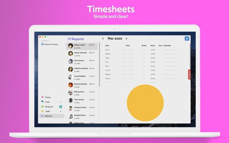 TimeTo Work - Staff schedule Screenshot