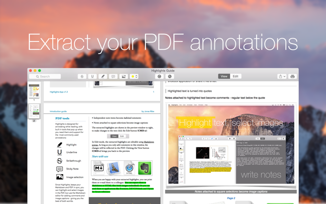 Highlights - Export PDF Notes