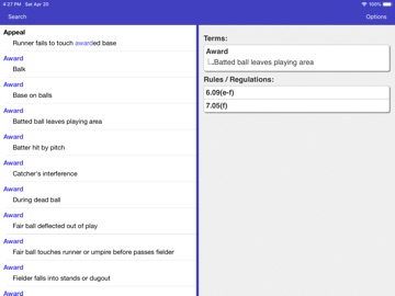 LLUmpires.com Rules Index 2019 app screenshot 3
