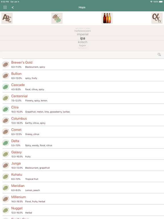 Brewer's Mate iPad screenshot