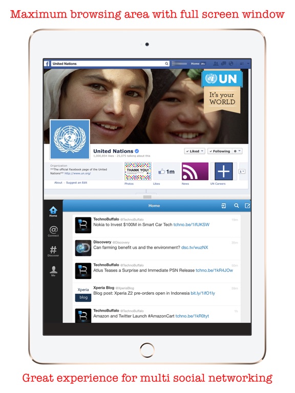 Duo Browsers iPad screenshot 4 - Productivity app