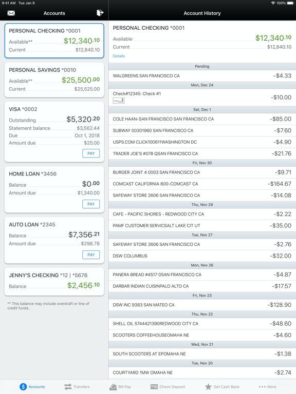 Liberty Bay Credit Union iPad screenshot 5 - Finance app