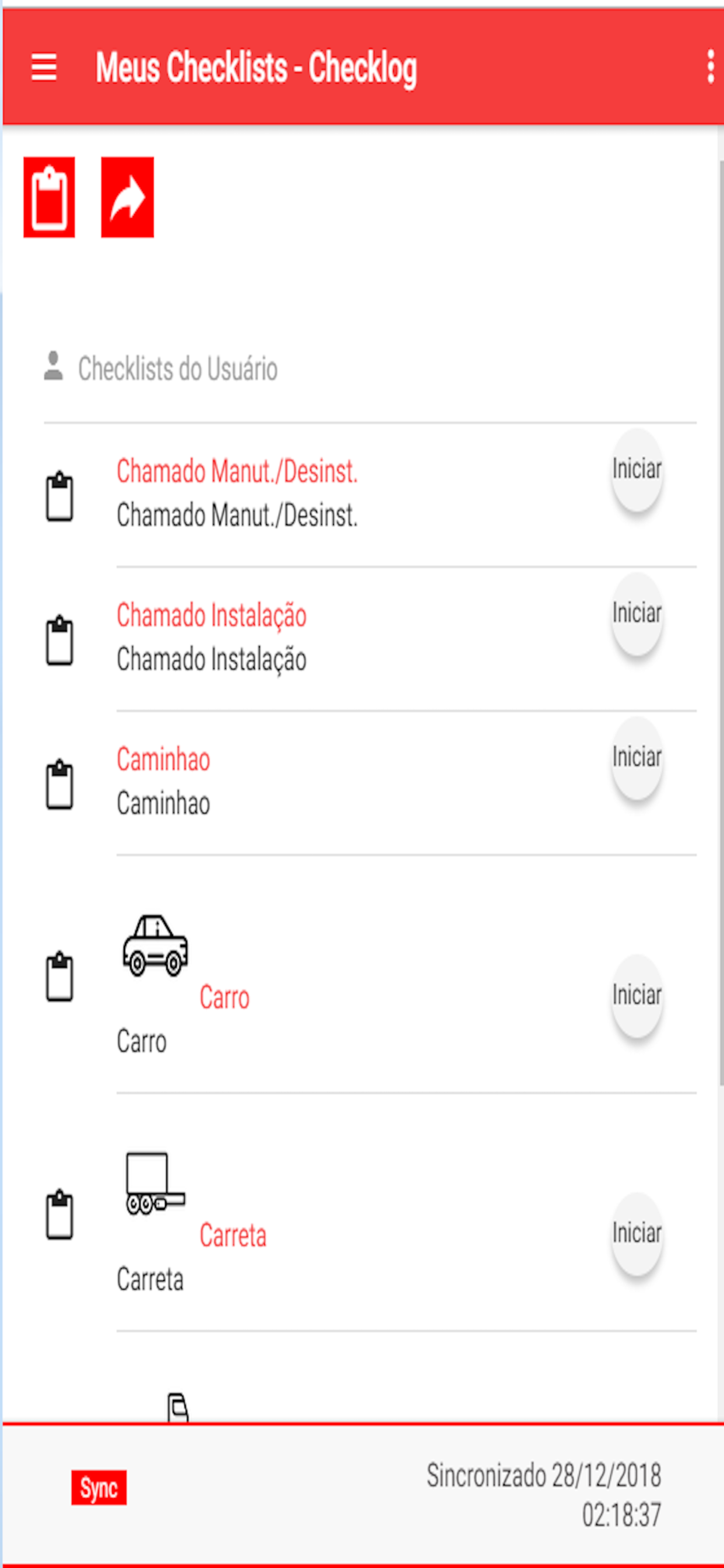 Checklog screenshot 3