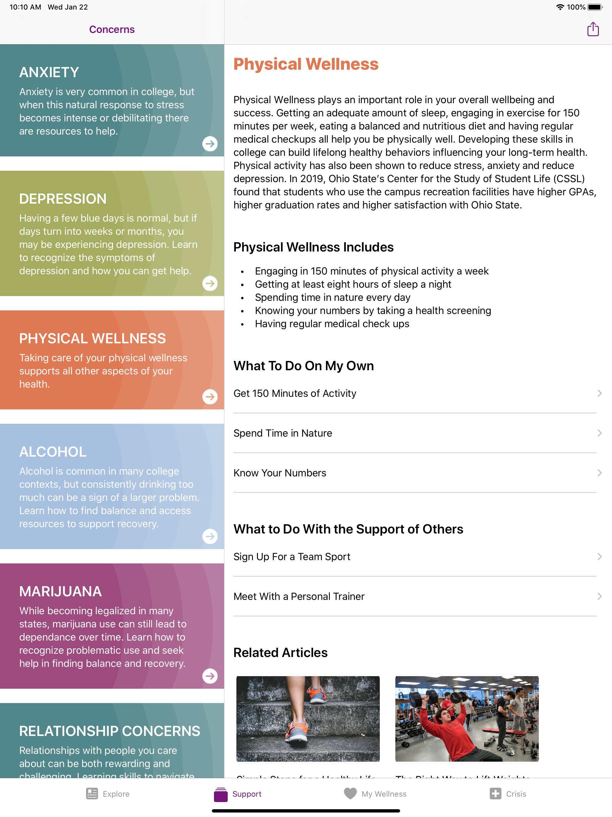 Ohio State: Wellness