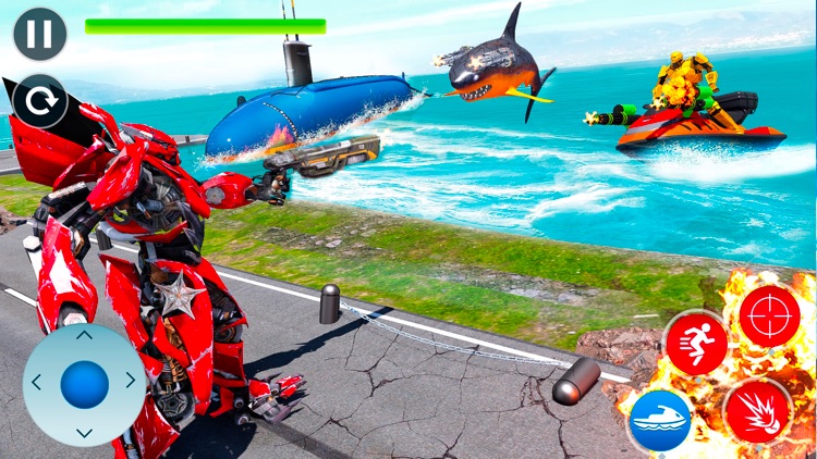 Jet Ski Robots War Submarine