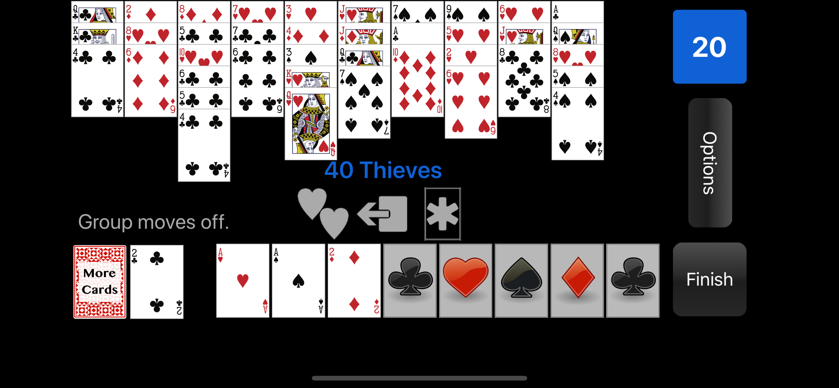 40 Thieves Solitaire screenshot 3