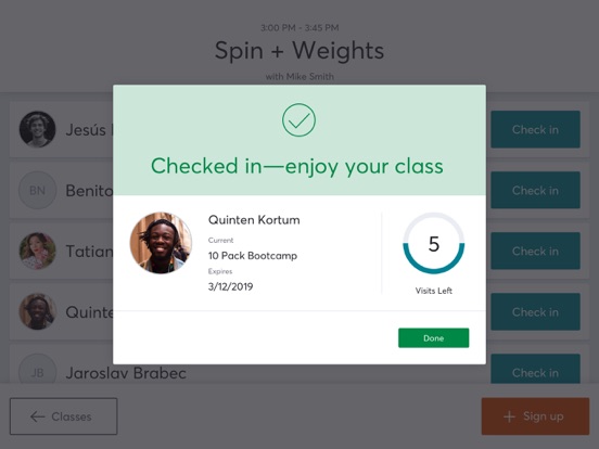 Screenshot #6 pour Mindbody Check-In