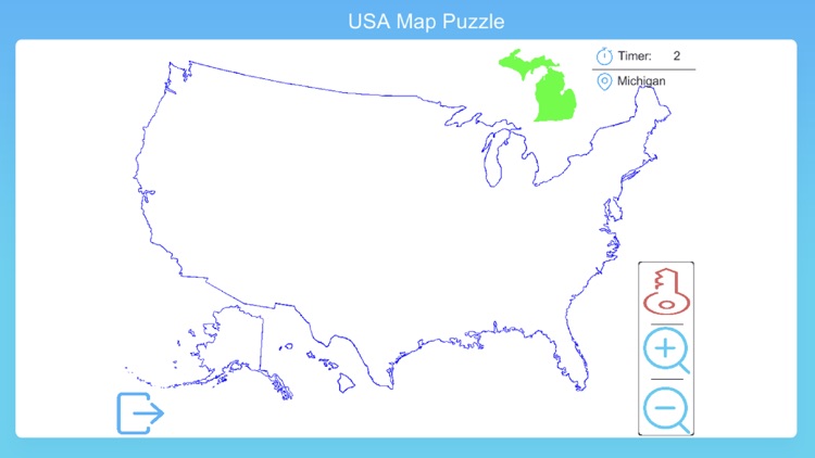 USA Map Puzzle Game