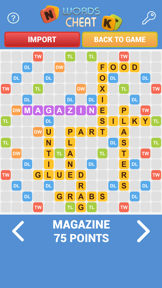 Solve Words Friends WWF Cheat screenshot