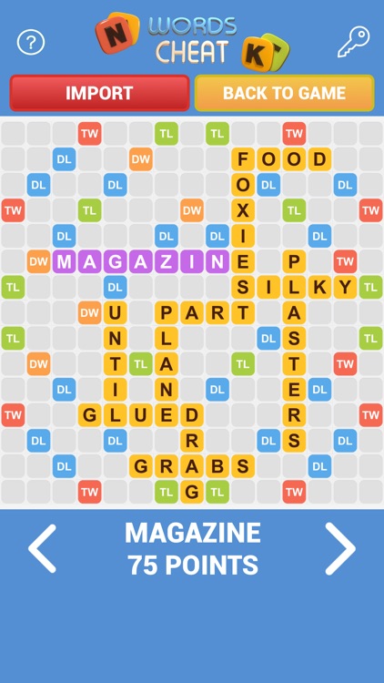 Solve Words Friends WWF Cheat