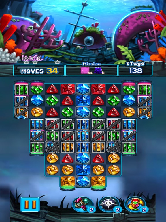 Jewel Kraken: Match3 puzzle iPad screenshot