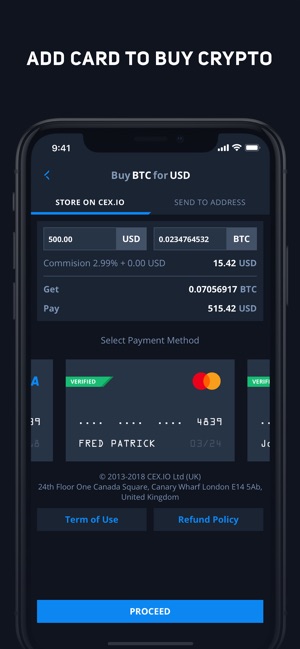 cex.io bitcoin wallet