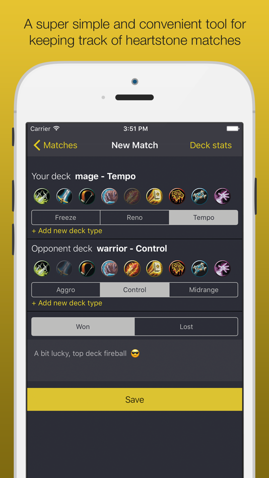 #4. Trackstone - Deck tracker (iOS) 由: Fabio Bassan